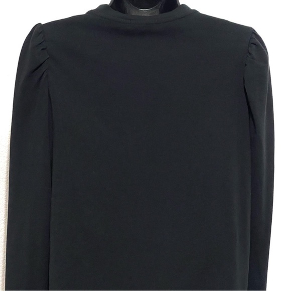 Marine Layer Woman Black Organic Cotton Long Sleeve Crew Neck Top Size M - Picture 7 of 12
